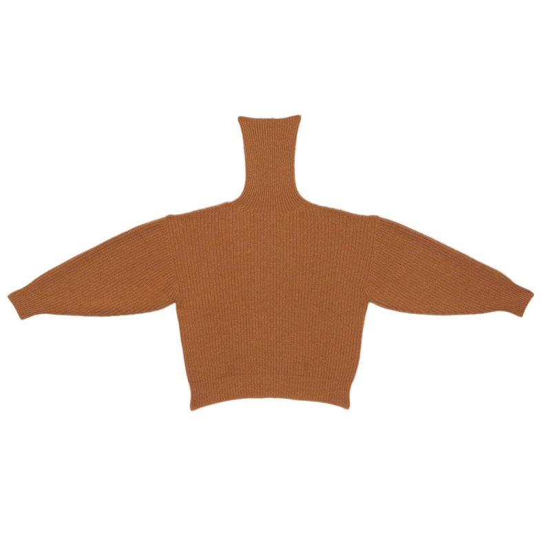 Recycled Wool Mea Turtleneck Clair Orange XS-S