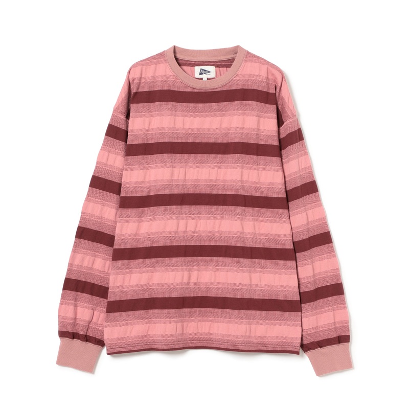 Skip Stripe LS Tee Pink Small