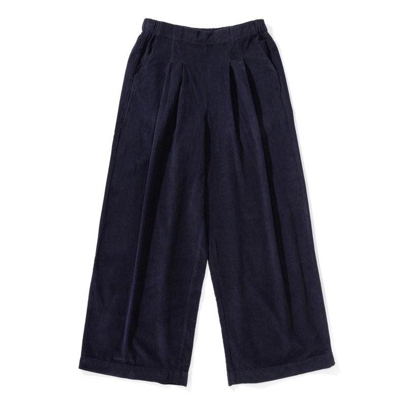 Wide Pleated Pants Ivory Small