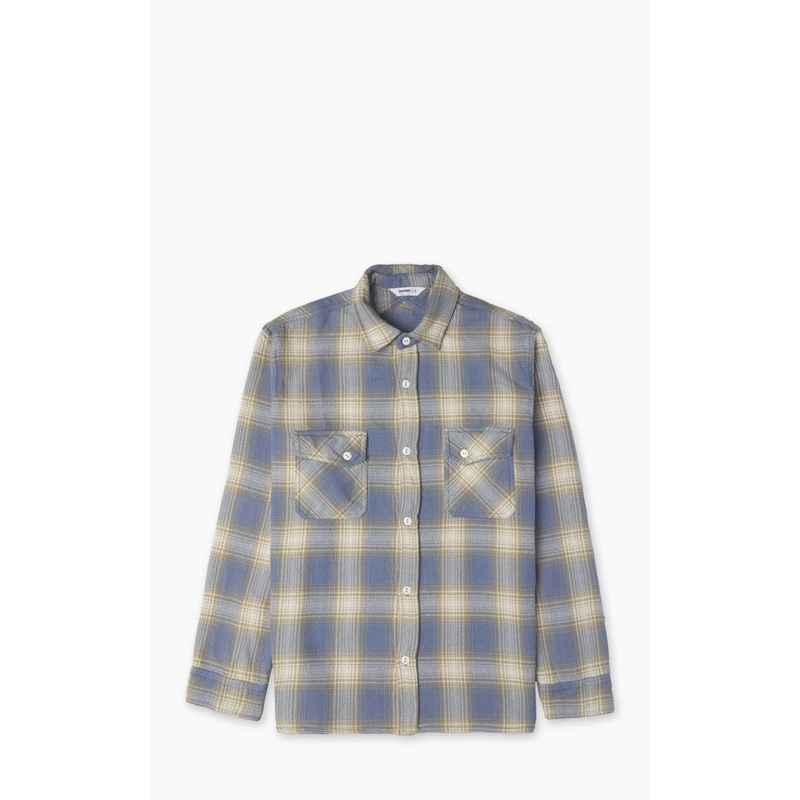 3sixteen Crosscut Flannel Plaid Powder Blue S
