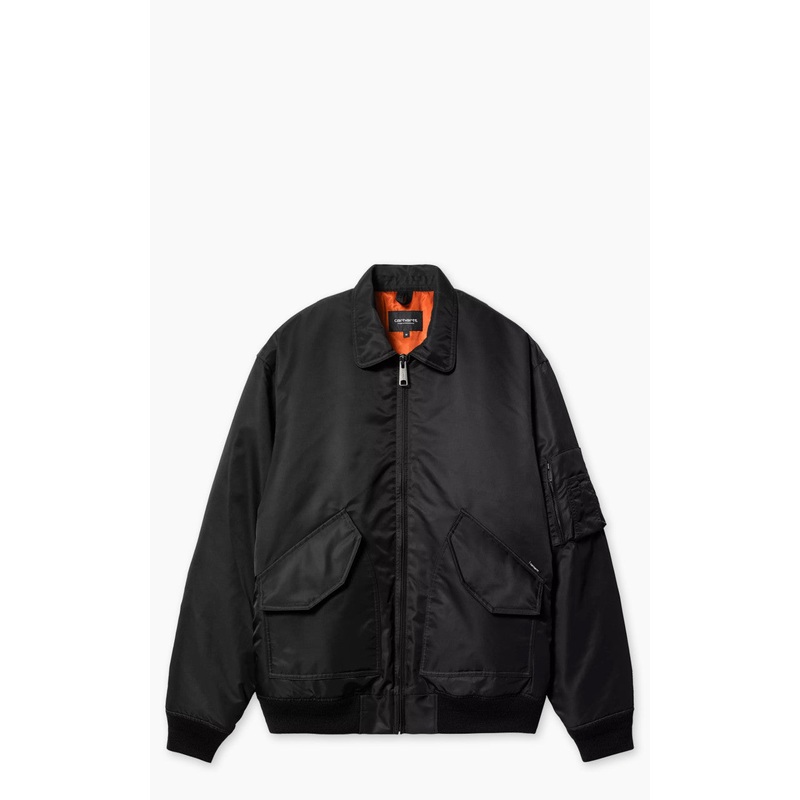 Carhartt WIP Olten Bomber Jacket Nylon Black/Turmeric M