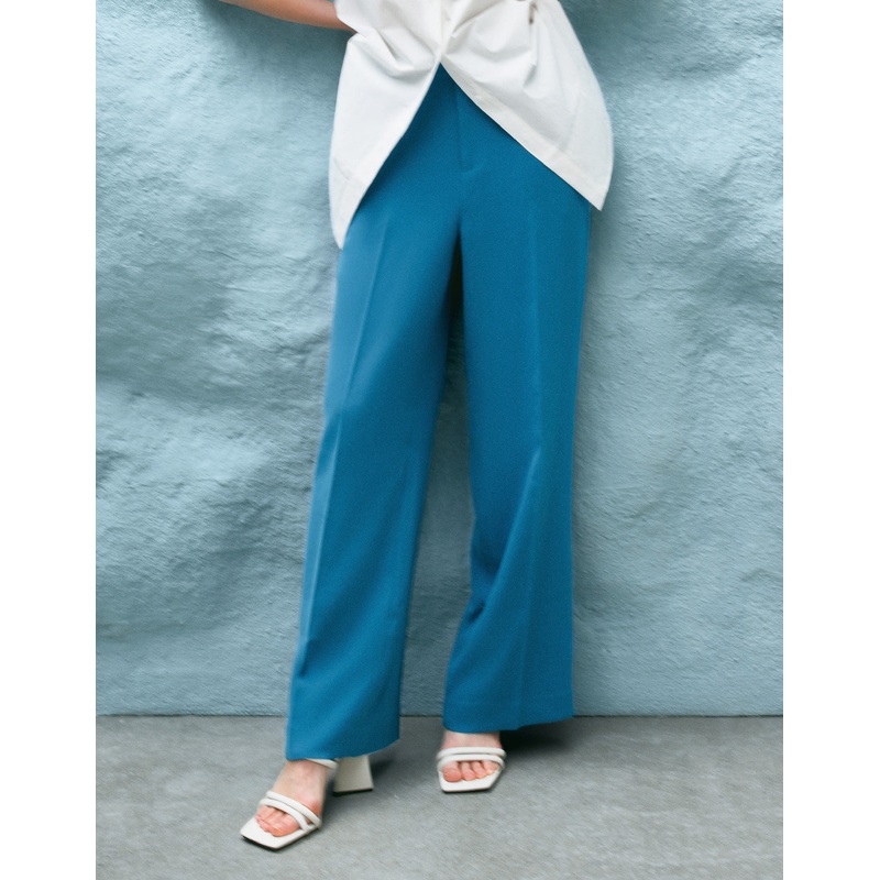 Wide-Leg Pants Blue XXS