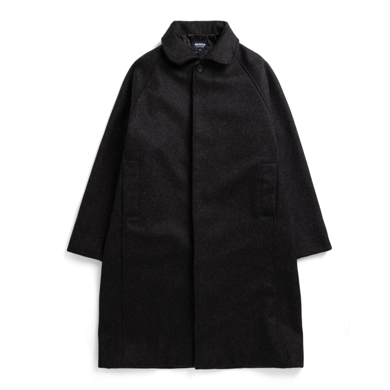 Wool Melton Utile Jacket Charcoal Medium