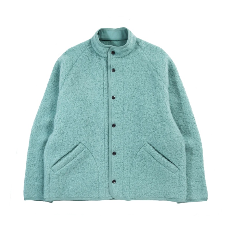 Shaggy Wool Contour Jacket Turquoise Medium
