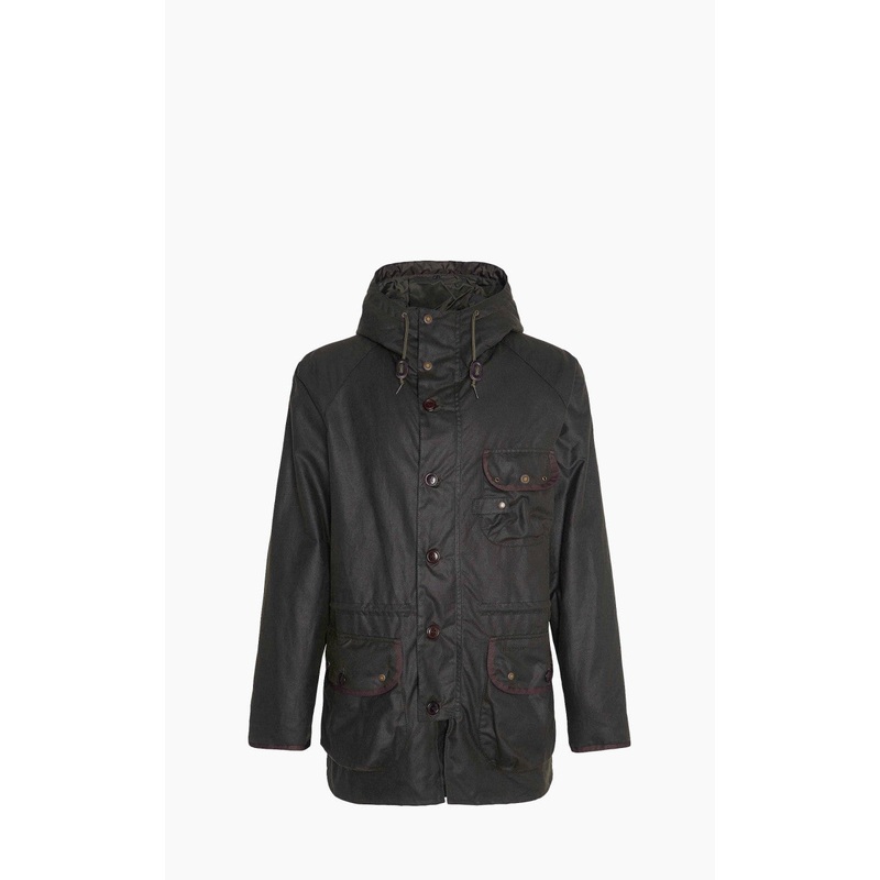 Barbour Field Waxed Parka Fern S