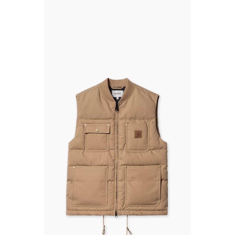 Carhartt WIP Rayley Vest Dearborn Canvas Peanut S