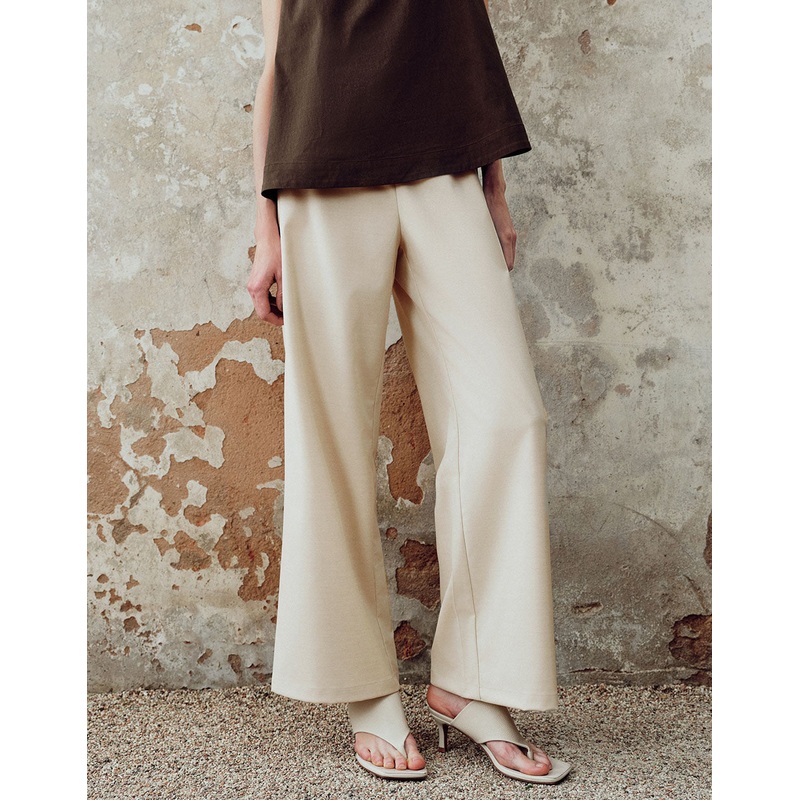 Wide-Leg Pants Pink Khaki XXS