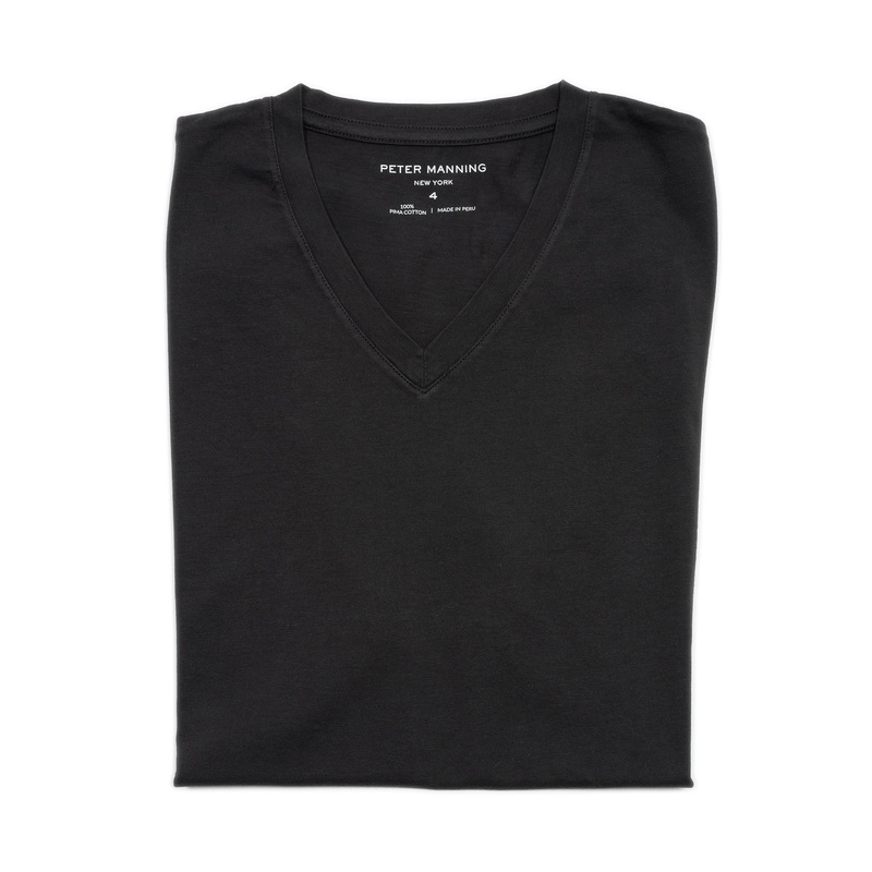 The V Neck T – Black 1