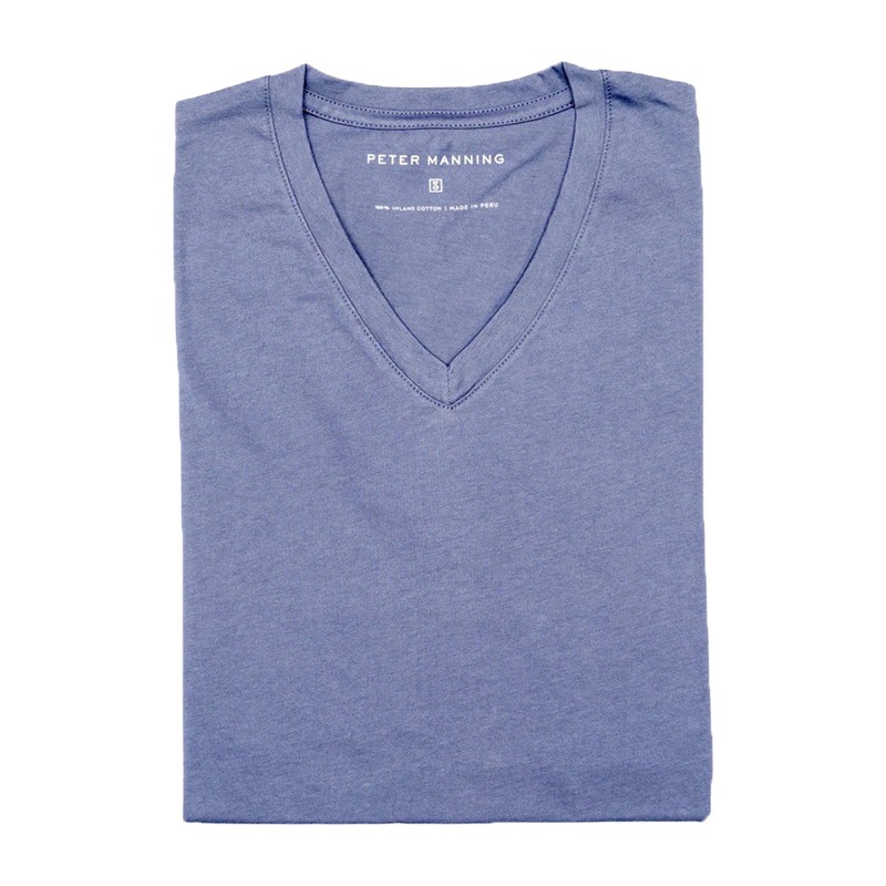 The V Neck T – Denim 1