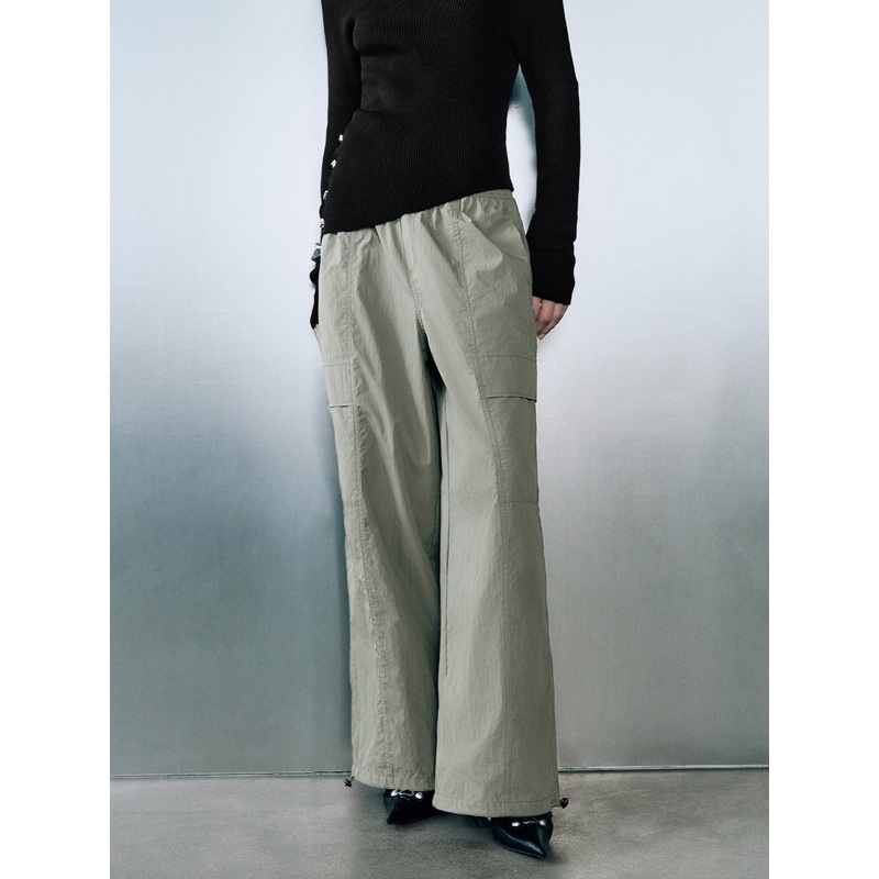 Wide-Leg Pants Green XS