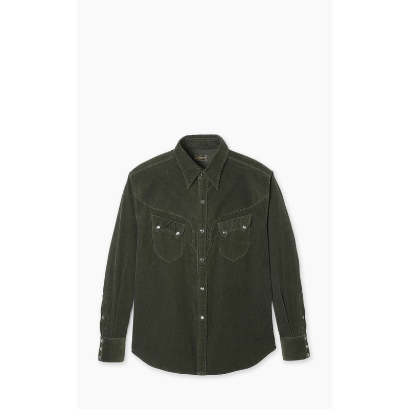 Stevenson Overall Co. Cody Corduroy Shirt Dark Olive S