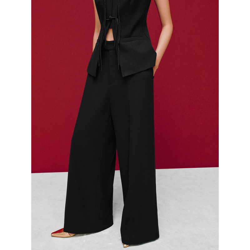 Wide-Leg Pants Black XXS