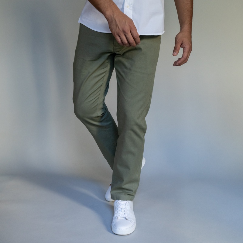 Stretch Chinos Slim Fit – Olive 28W x 26L