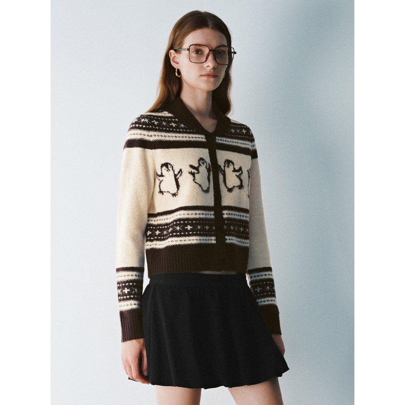 ButtonUp Straight Knitted Cardigans White XS