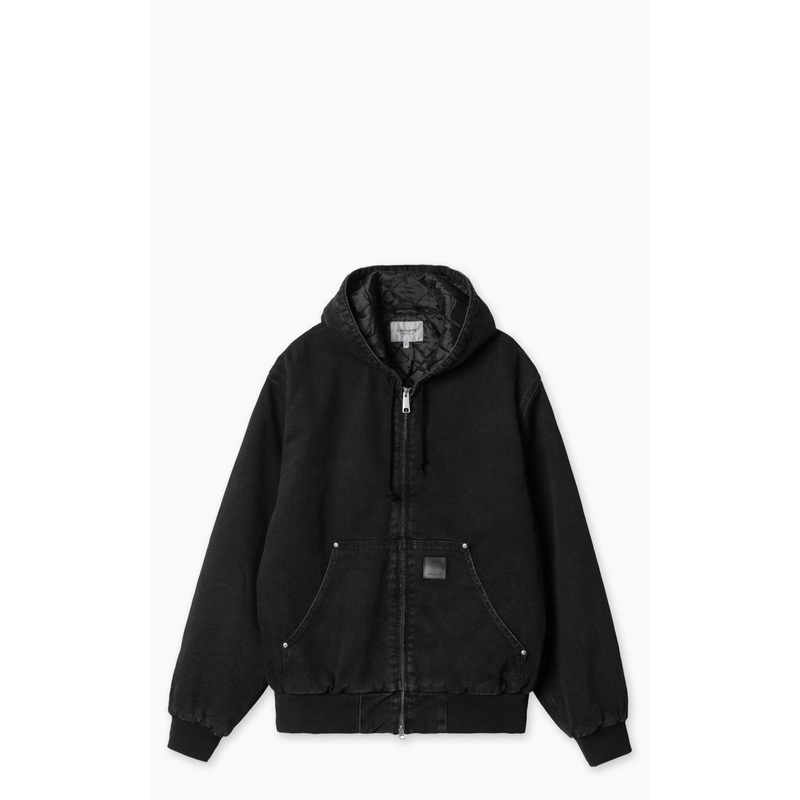 Carhartt WIP OG Active Rivet Jacket Maitland Denim Lined Stone Washed Black S