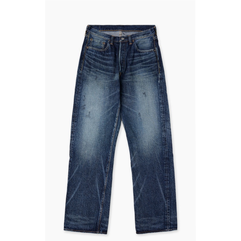 Fullcount 1345-0105 Wide Denim Fear Of The Dark Washed Indigo Blue 30/30