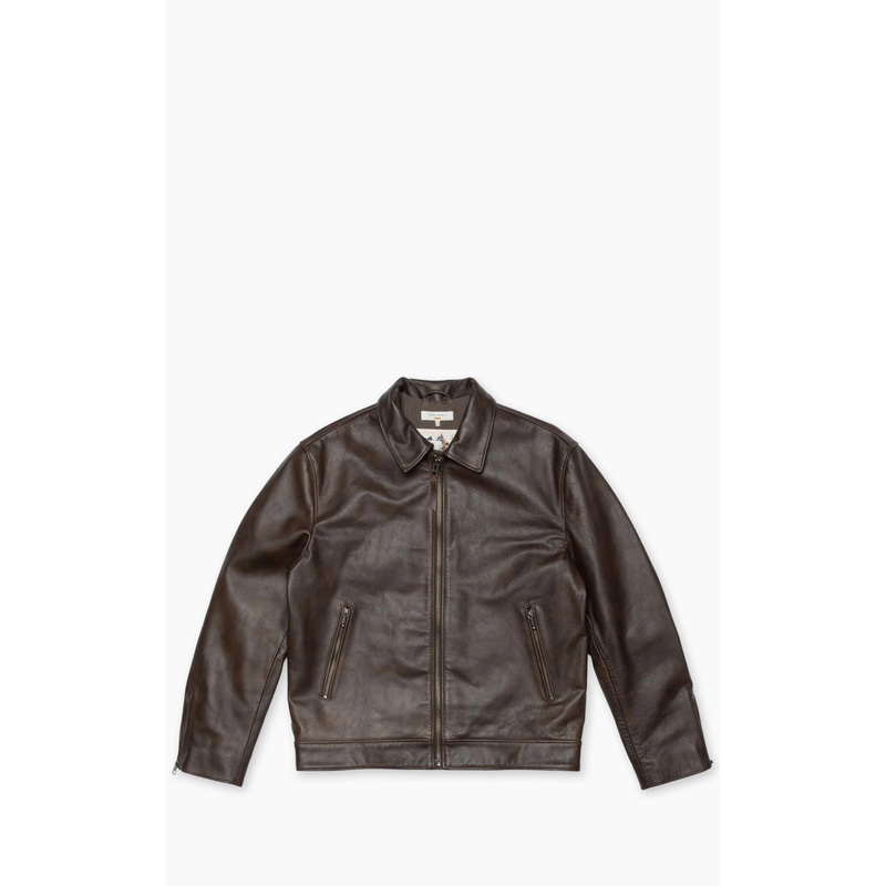Nudie Jeans Eddy Rider Leather Jacket Brown S