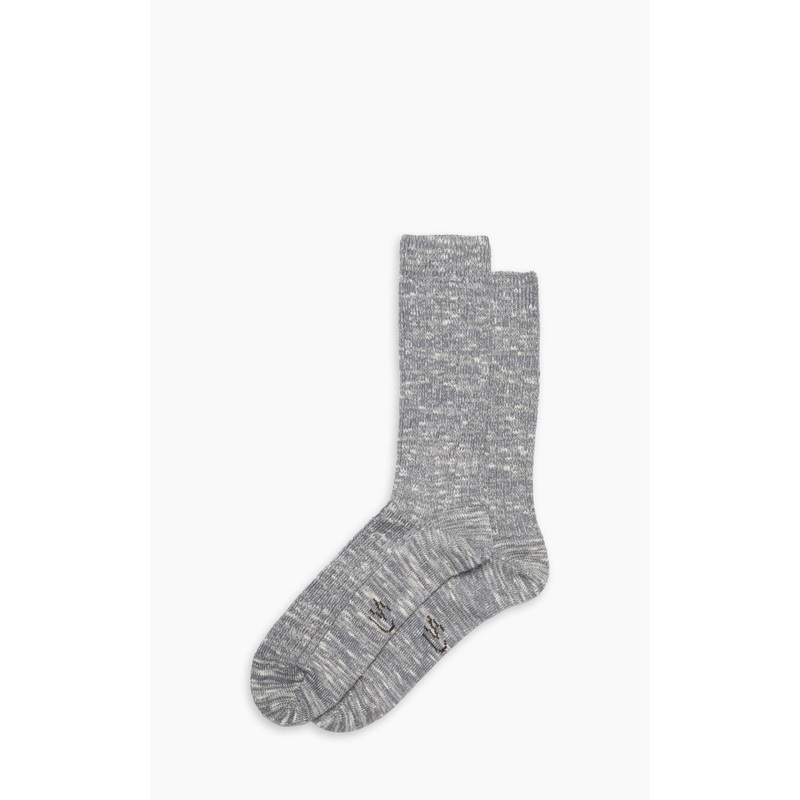 Nudie Jeans Rasmusson Mens Rib Slub Sock Greymelange