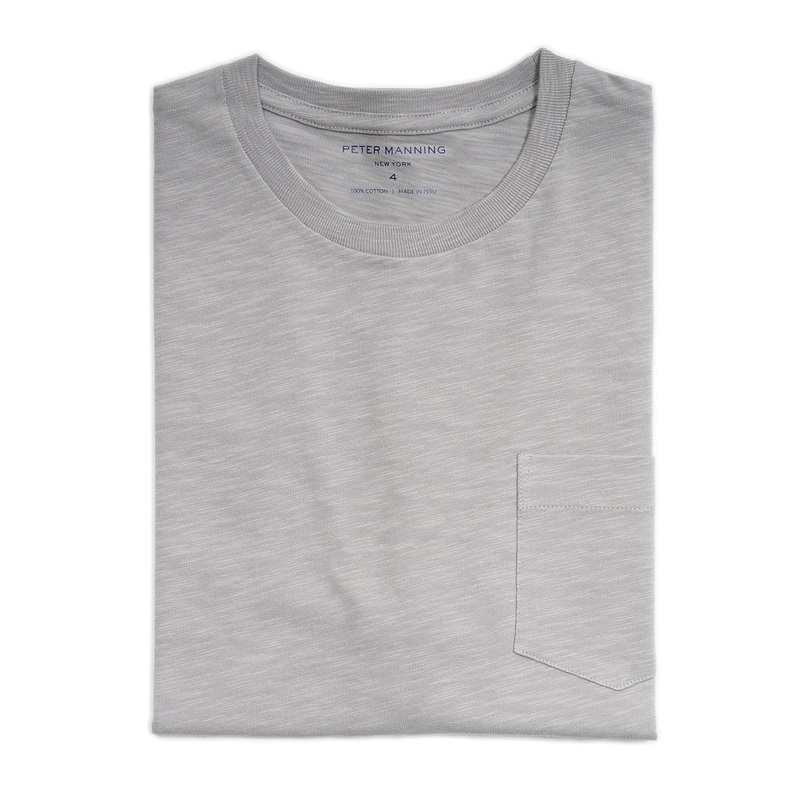 Slub Pocket T-Shirt – Light Grey 1