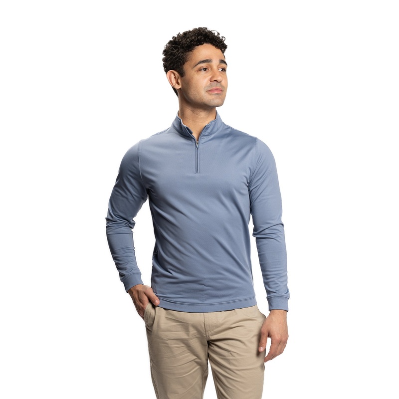 Performance Quarter Zips – Slate 1