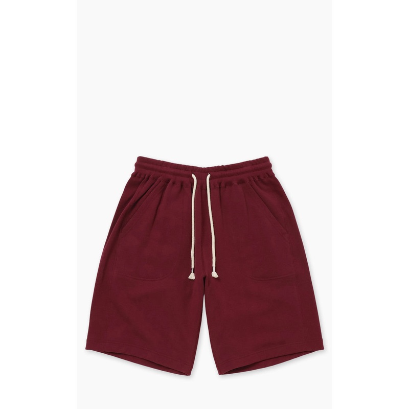 Wonder Looper Sweat Shorts Super Looper French Terry Burgundy S