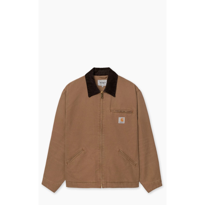 Carhartt WIP OG Detroit Jacket Dearborn Canvas Aged Canvas Hamilton Brown/Tobacco XS