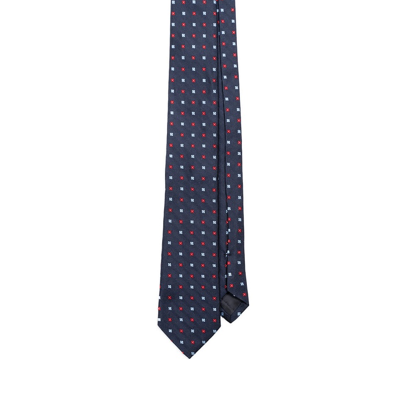 Ties – Navy Red Blue Flower