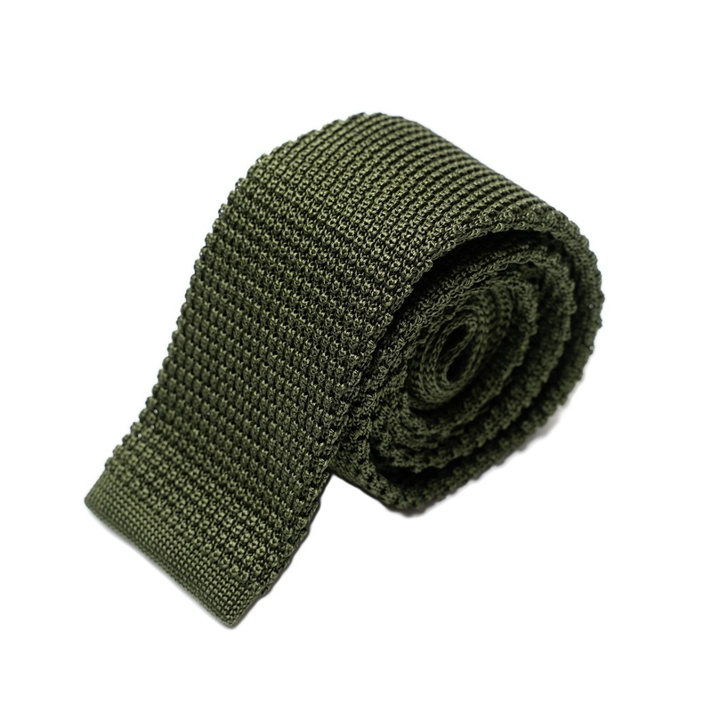 Ties – Olive Silk Knit