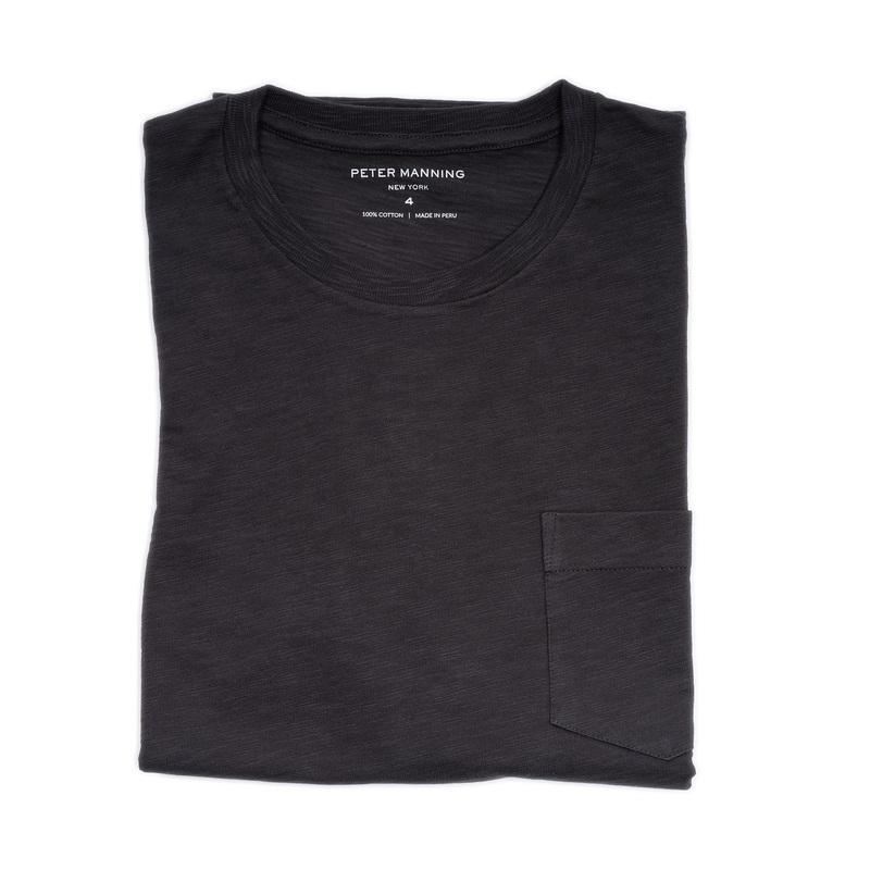 Slub Pocket T-Shirt – Black 1