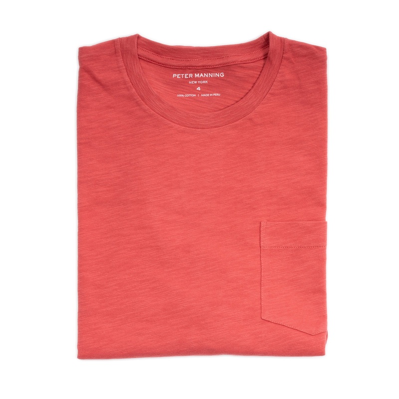 Slub Pocket T-Shirt – Red 1