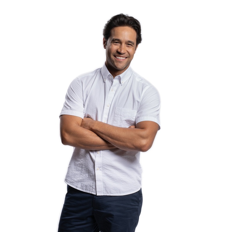 Seersucker Short Sleever – White 1