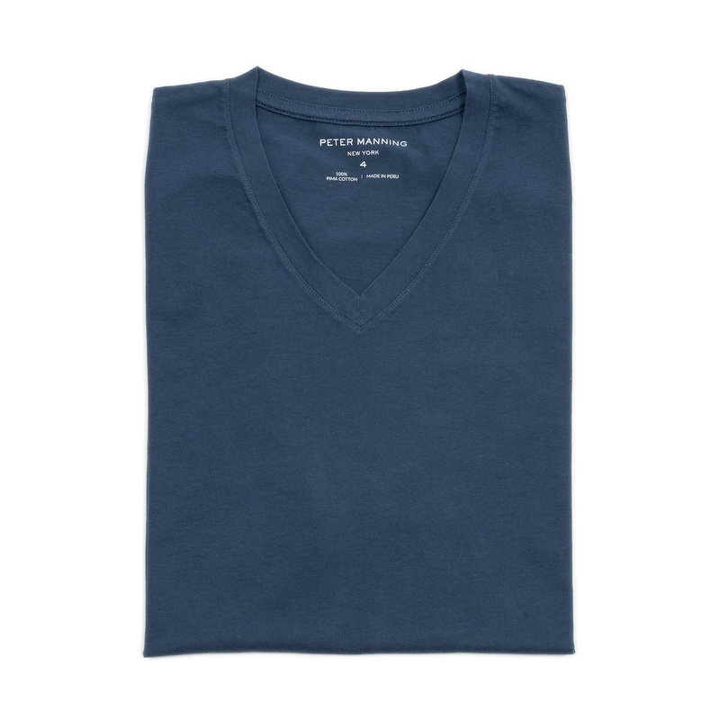 The V Neck T – Navy 1