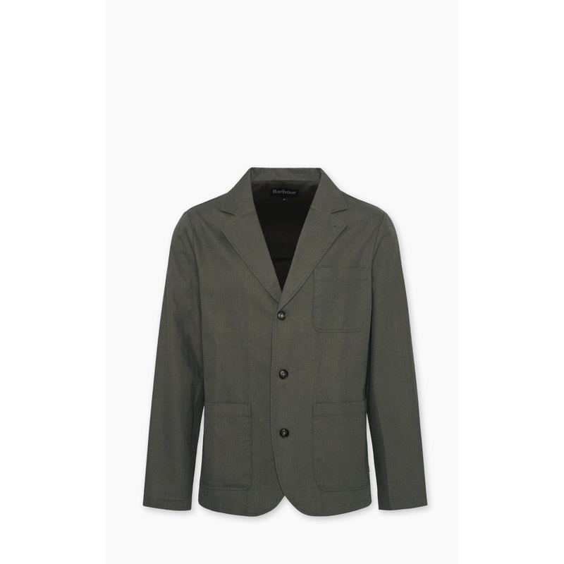 Barbour Bayview Herringbone Jacket Uniform Green S