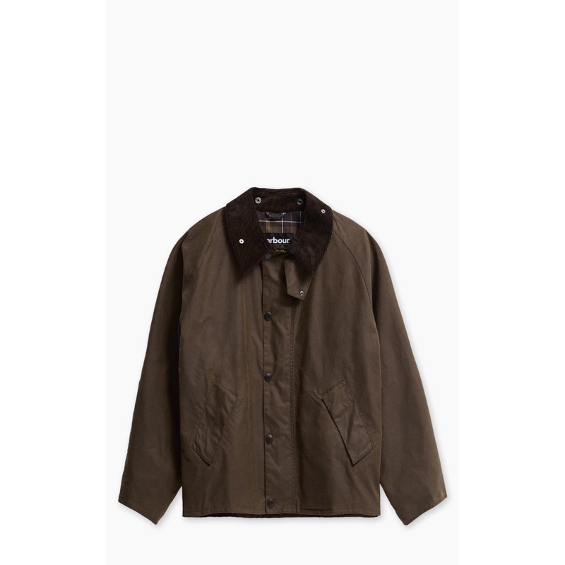 Barbour Oversized Transport Waxed Jacket Beech 34
