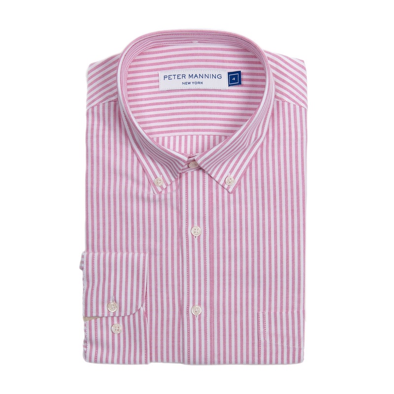 Weekend Oxford Standard Fit – Pink Stripe 1