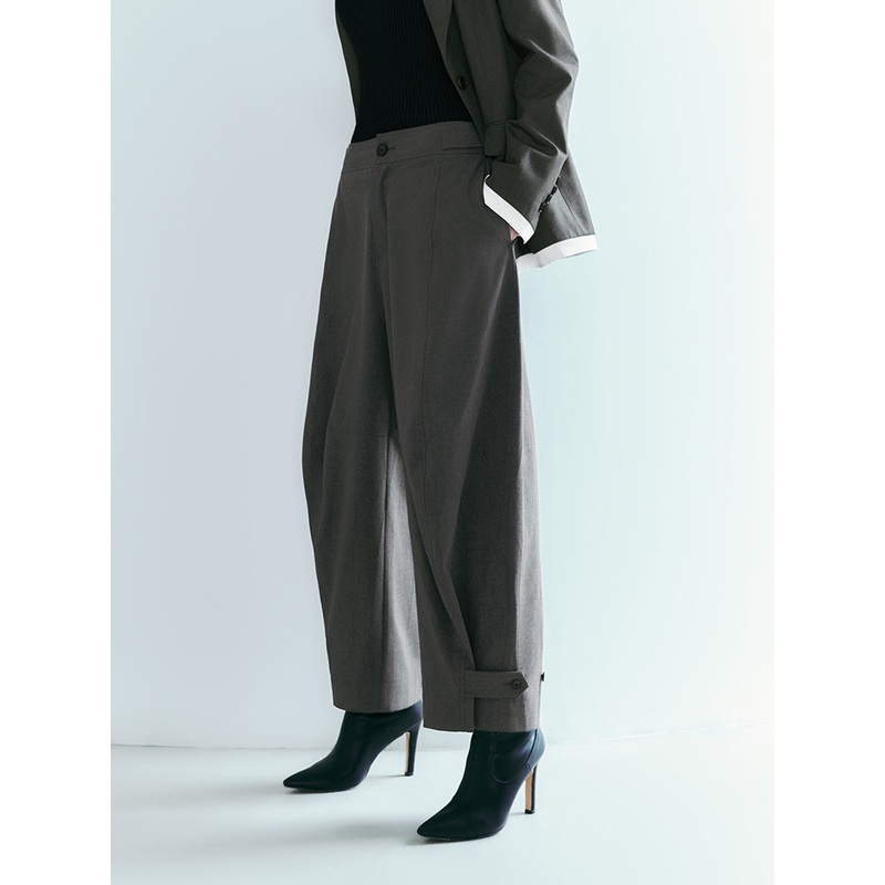 Wide-Leg Pants Dark Grey XXS