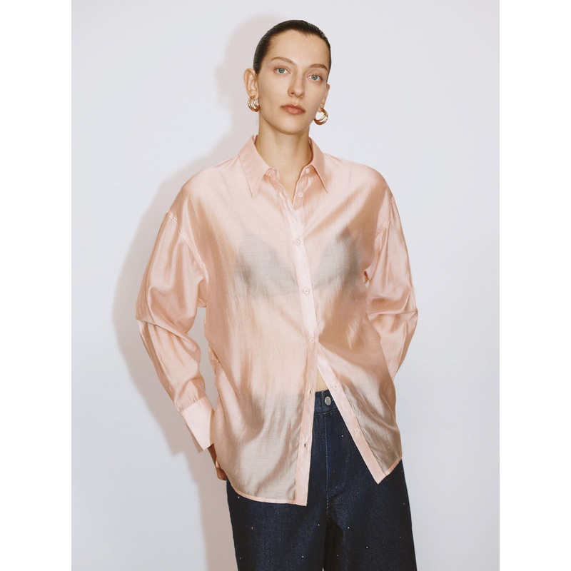 Long Sleeve Shirts Pink XS