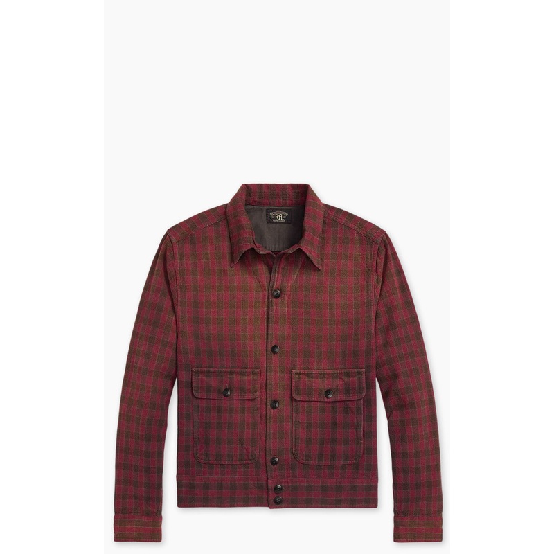 RRL Checked Woven Shirt Jacket Red/Black S