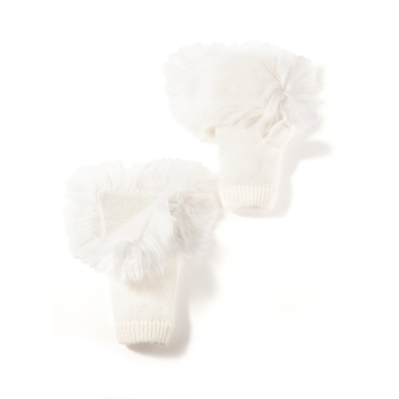 Alyeska Fingerless Gloves Eggshell One Size