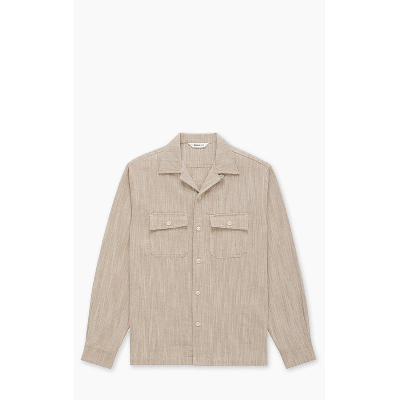 Camp Shirt HBT Cotton/Linen Ecru S