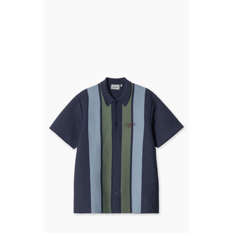 Carhartt WIP S/S Memory Knit Shirt Percy Stripe/Ink S