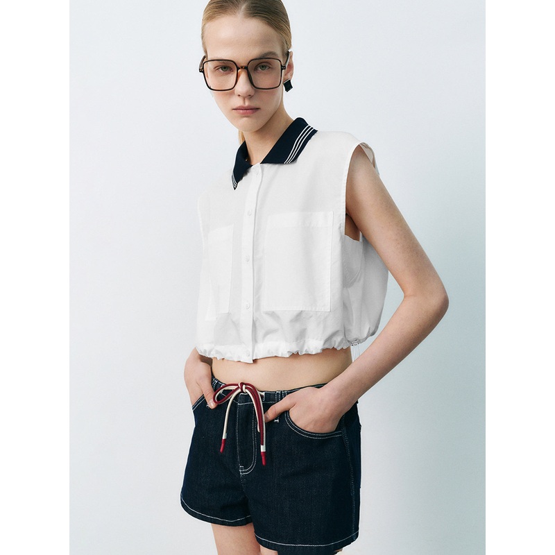 Sleeveless Shirts White XS