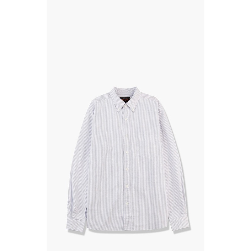 Beams Plus B.D. Oxford Shirt Candy Stripe Blue M