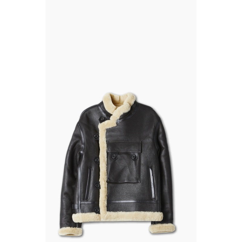 Eastlogue Shearling Motorcycle Jumper Black M