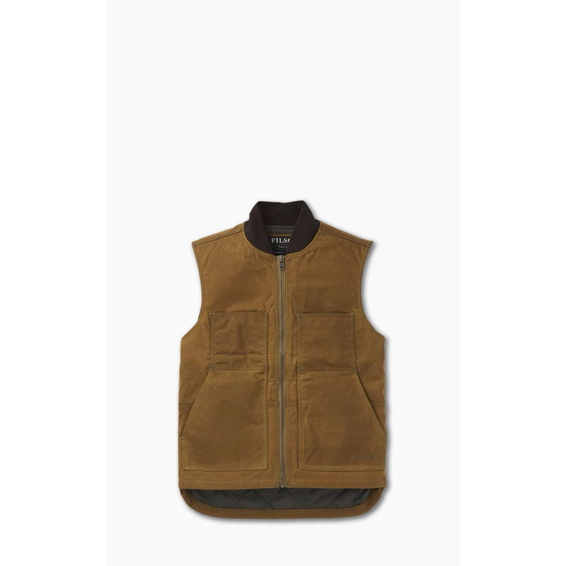 Filson Tin Cloth Insulated Work Vest Dark Tan S