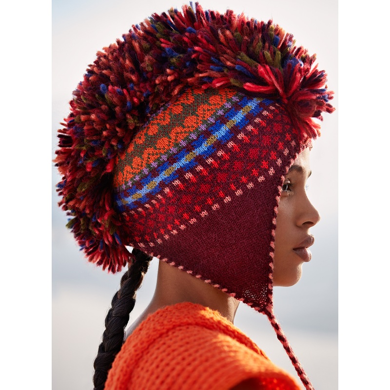 Windsor Fringed Chullo Print/Pattern One Size