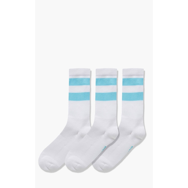 Resterds Bamboo Tennis Socks 3-Pack White/Sky Blue 40-45
