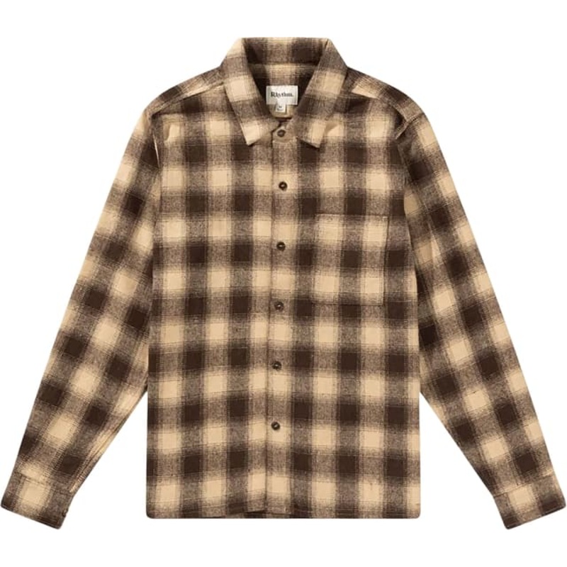 Rhythm Plaid Long Sleeve Flannel Shirt – Men’s