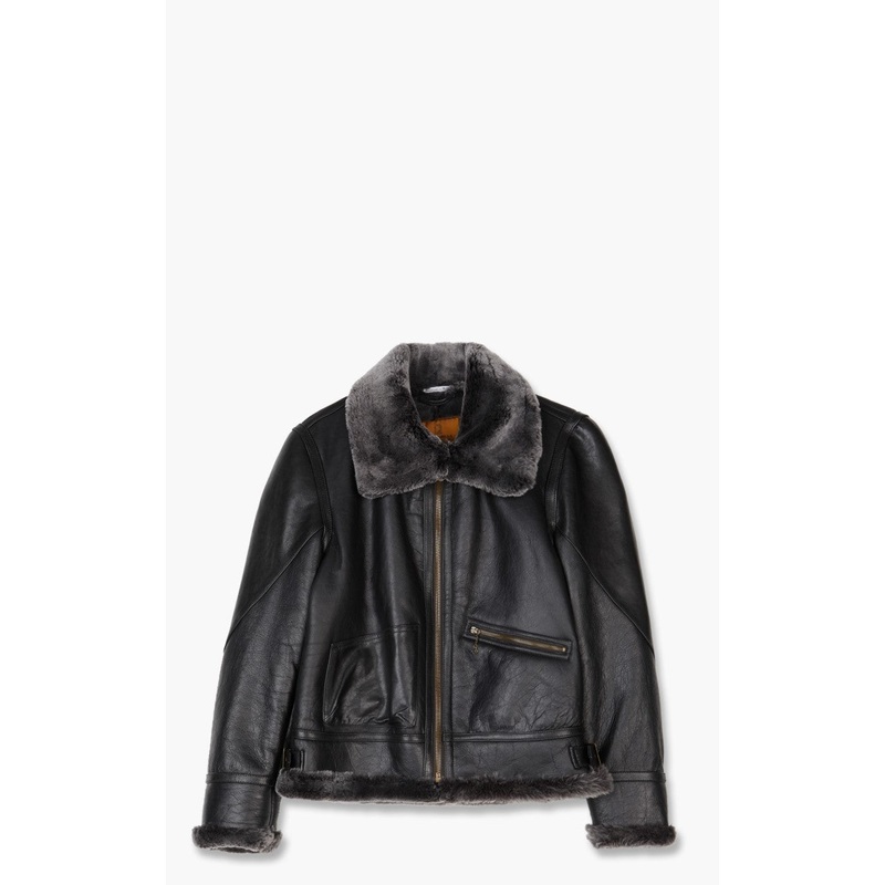 Shangri-La Heritage Aviatore B-3 Shearling Leather Jacket Black S