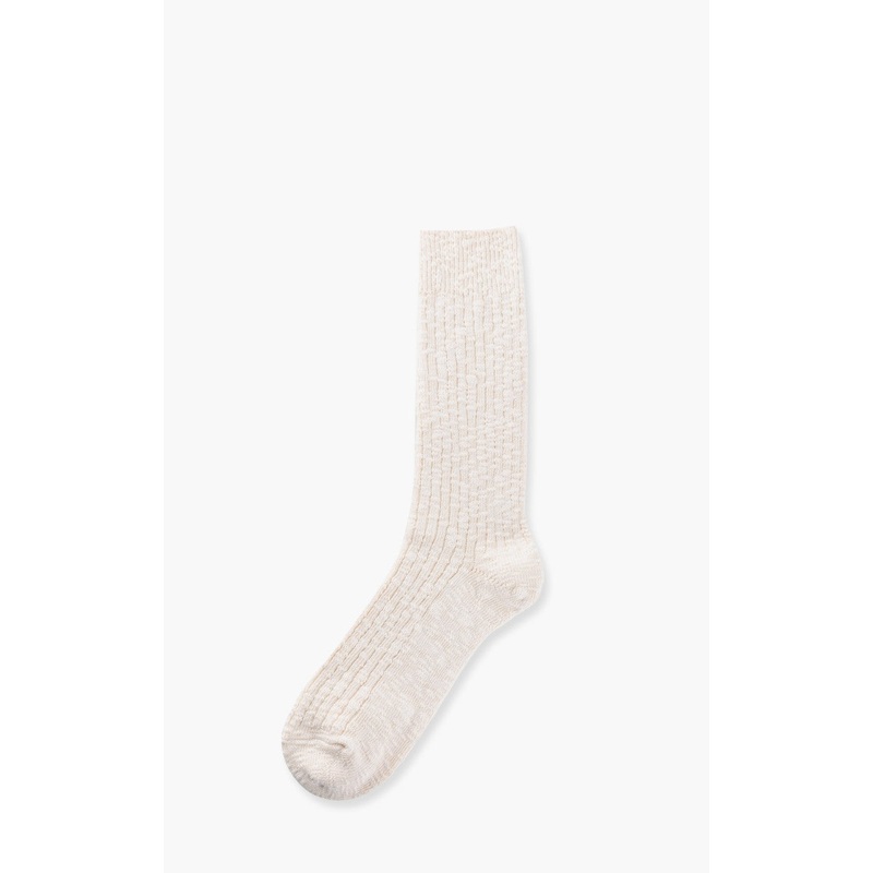 Anonymous Ism Socks Lightweight Slub Crew Ivory L